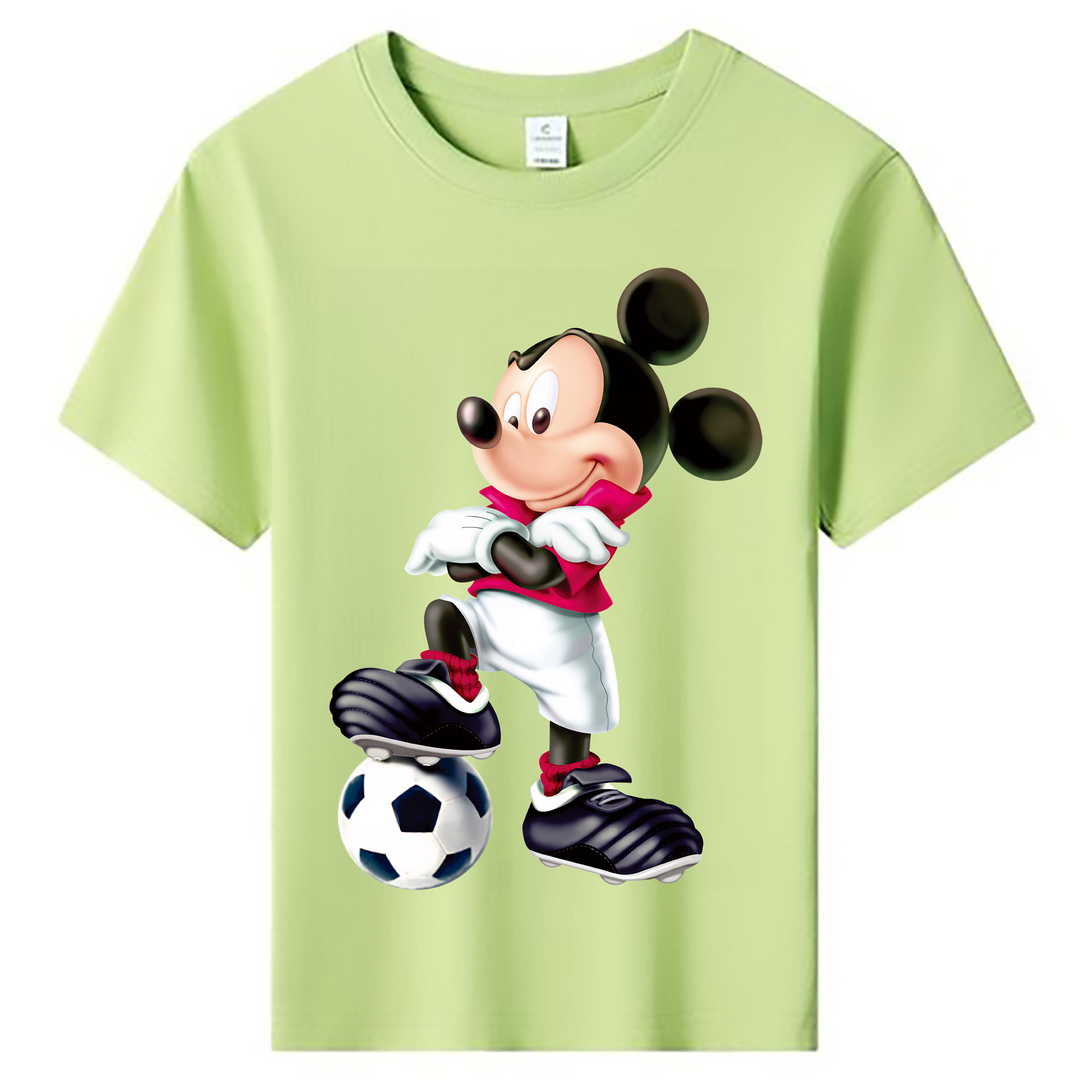 （画像用） ミッキーマウス Mickey Mouse 綿100％キッズTシャツ（フロントプリント）